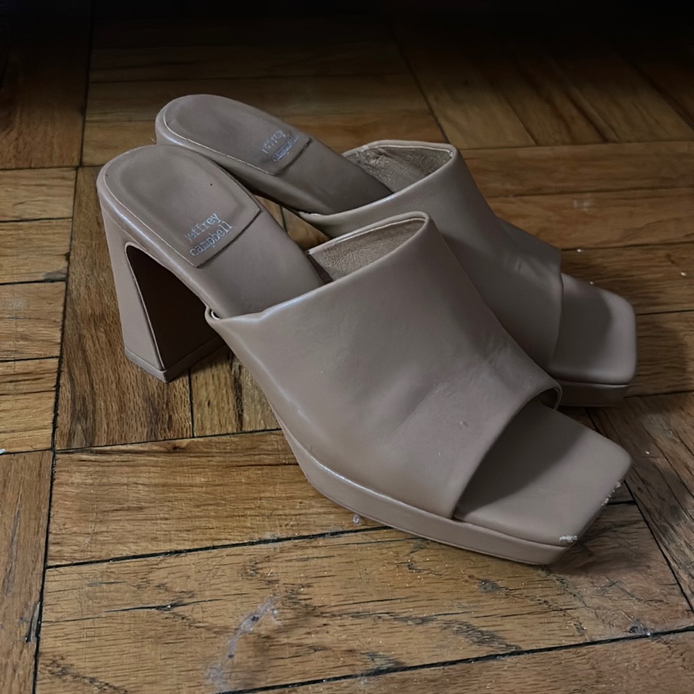 Jeffrey Campbell platform nude heels